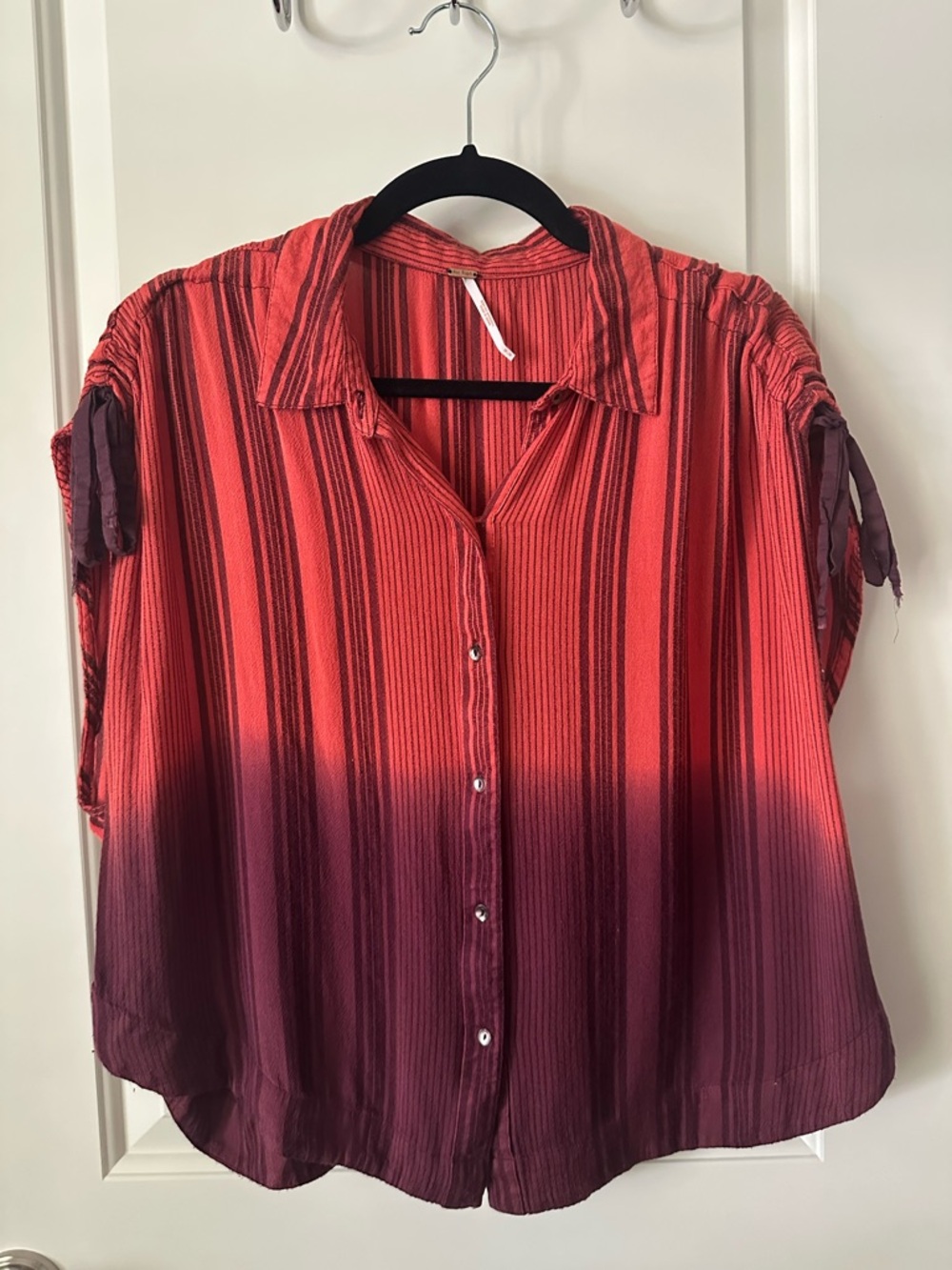 Free People Ombre Button-Down Shirt Women’s Medium—Oversized